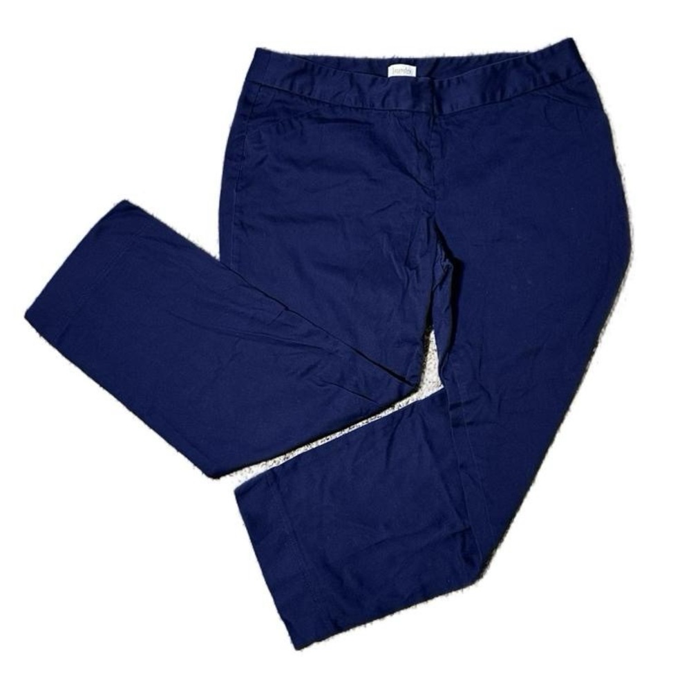 Laundry by Shelli‎ Segal Navy Blue Stretch Trousers Size 8 Navy Blue capris NWOT